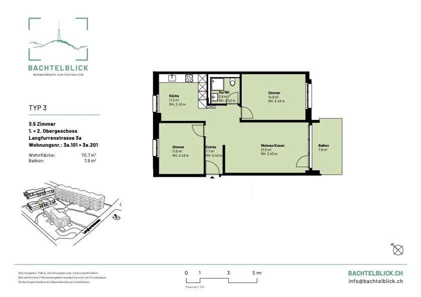 3 ½ Zimmer-Wohnung, 8623 Wetzikon ZH