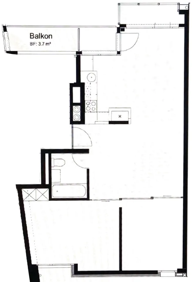 Open & bright 2.5br apartment in Seefeld from 1. Sept, 5min from Chinagarten, massive rooftop, CHF 2’850.- (incl. NK)