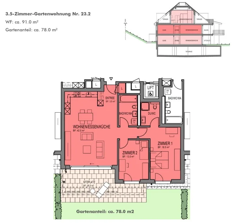 *Hochwertige 3.5-Zimmer-Gartenwohnung in ruhiger Wohnlage*
