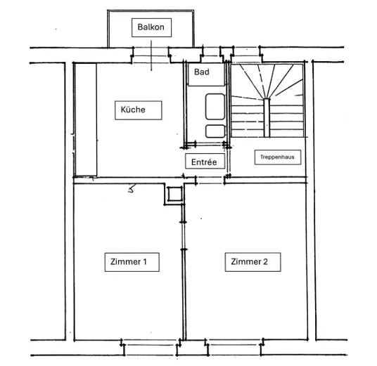 Neu saniert: helle 2.5-Zimmer-Wohnung mit Balkon zum grünen Innenhof