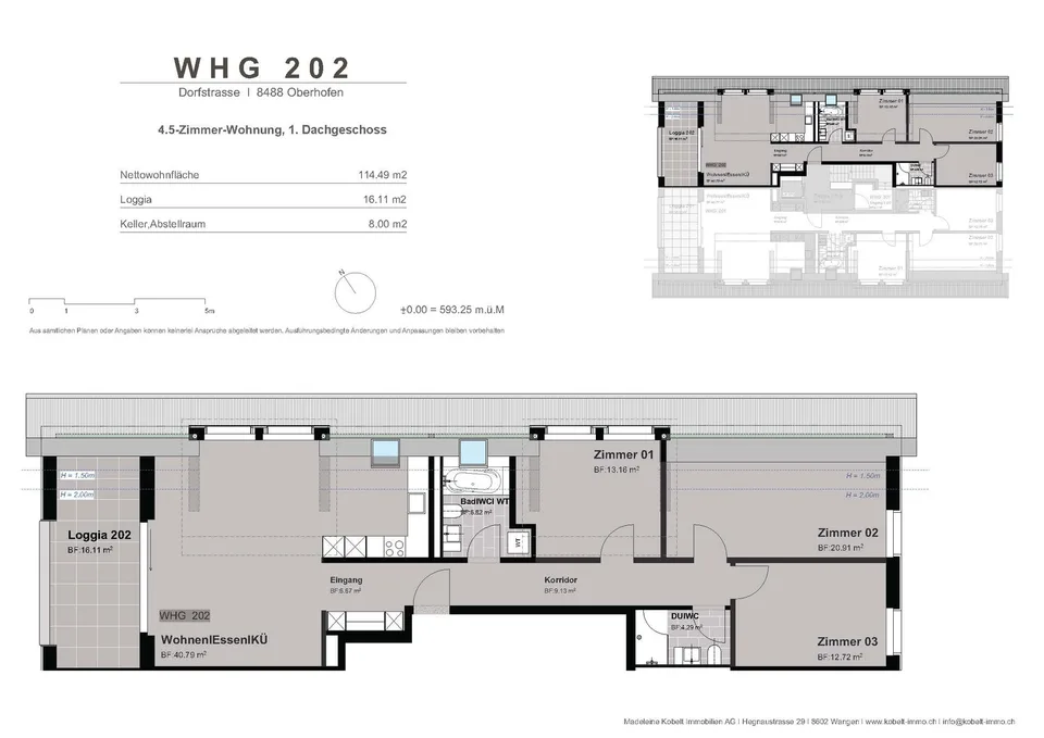 4 ½ Zimmer-Dachwohnung, 8488 Turbenthal