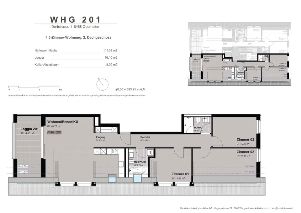 4 ½ Zimmer-Dachwohnung, 8488 Turbenthal