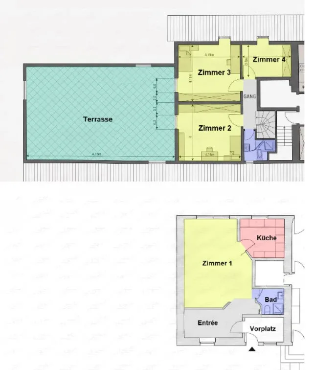 Appartamento a maisonnette di 4,5 locali con pergola di 60 m2