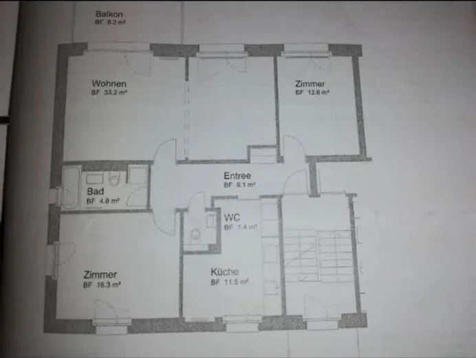 Helle 3.5-Zimmer-Wohnung mit Balkon mitten in Winterthur