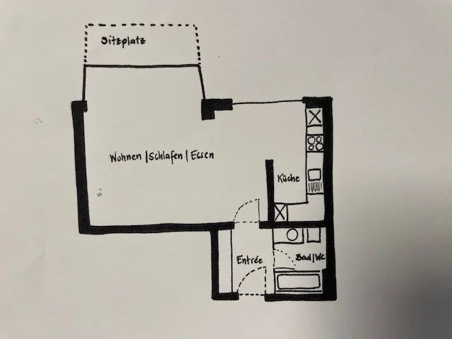 Charmante 1.5-Zimmer-Wohnung mit Gartensitzplatz in Zürich-Wollishofen