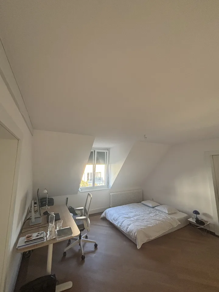 Bright 20 m² Room in Duplex with Rooftop Terrace in Kreis 4