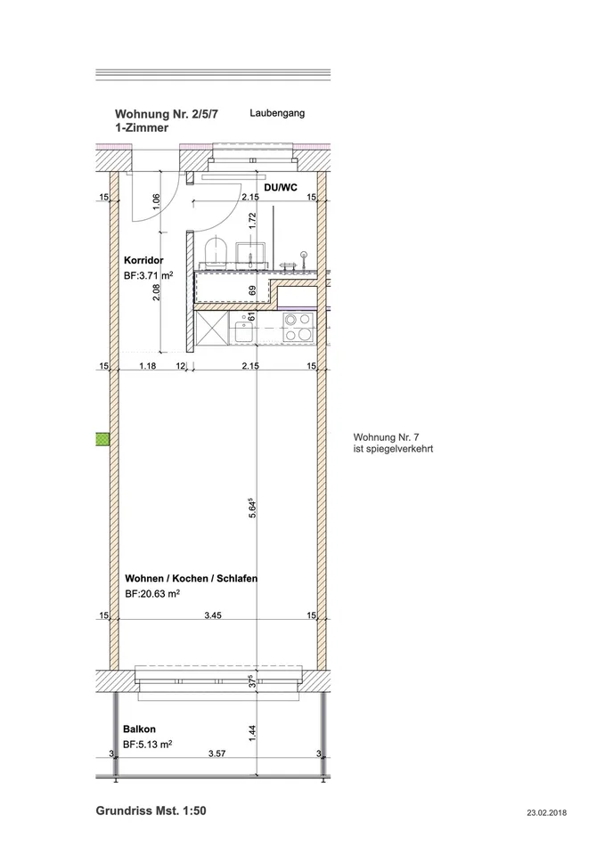 Moderne 1.5-Zimmer-Wohnung mit grossem Balkon in Zürich-Schwamendingen