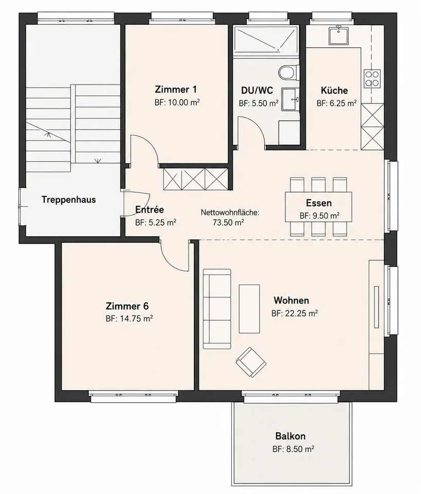 Nachmieter gesucht moderne 3.5-Zimmer-Wohnung in Wallisellen