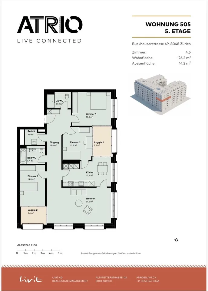 * Moderne 4.5-Zimmer-Wohnung an der Buckhauserstrasse in Zürich-Altstetten