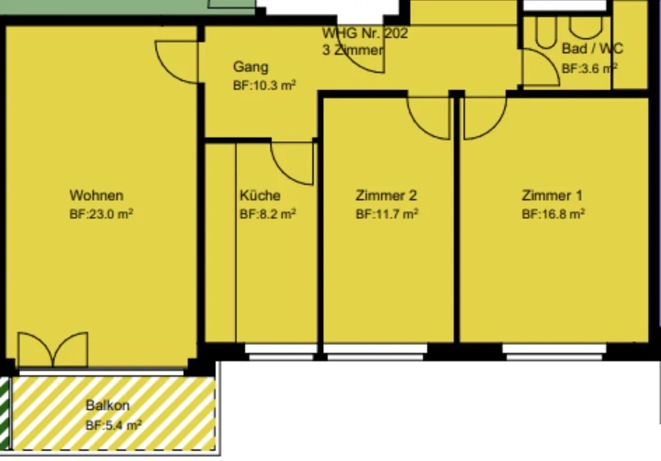 Grosses WG-Zimmer mit Balkon in 3er WG in Dietikon