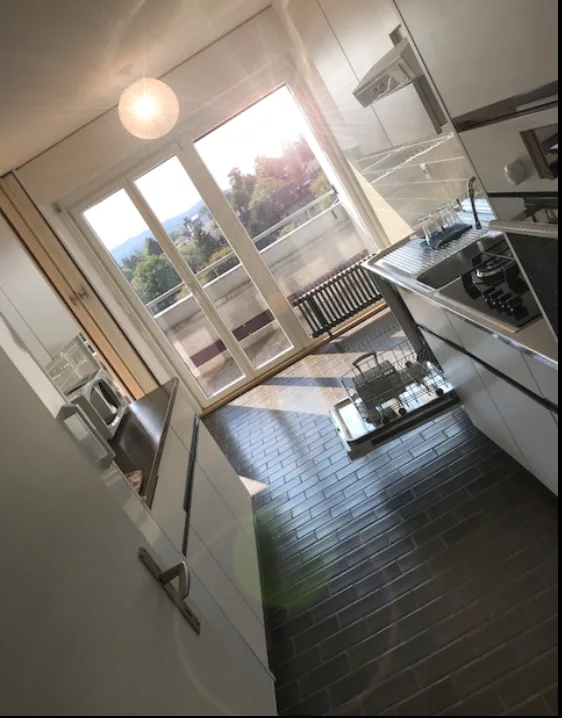 WG-Zimmer mit großem Wohnzimmer und Küche