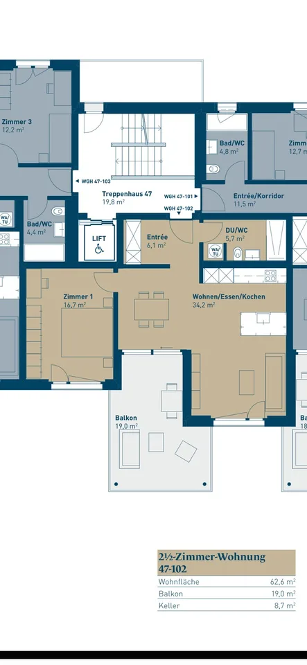 Nachmieter für 2.5 Zimmer Wohnung gesucht
