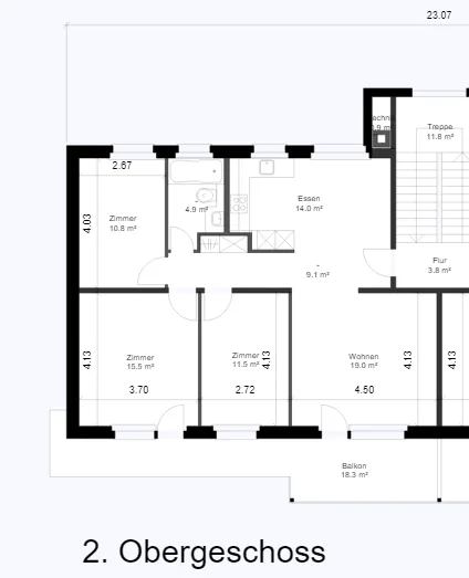 Grosszügige 4.5 Zimmer-Wohnung mit Balkon in Bürglen