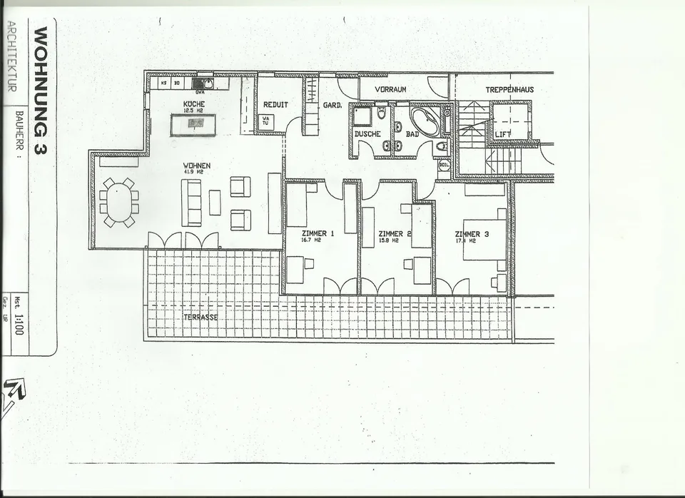 4 ½-Zimmer Terrassenwohnung, 154 m2, 1. Etage, 5415 Rieden AG