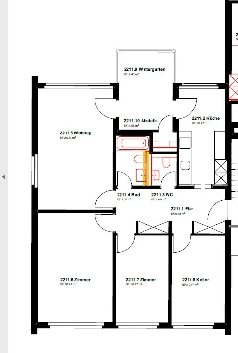 Gepflegte 4-Zimmerwohnung mit Wintergarten
