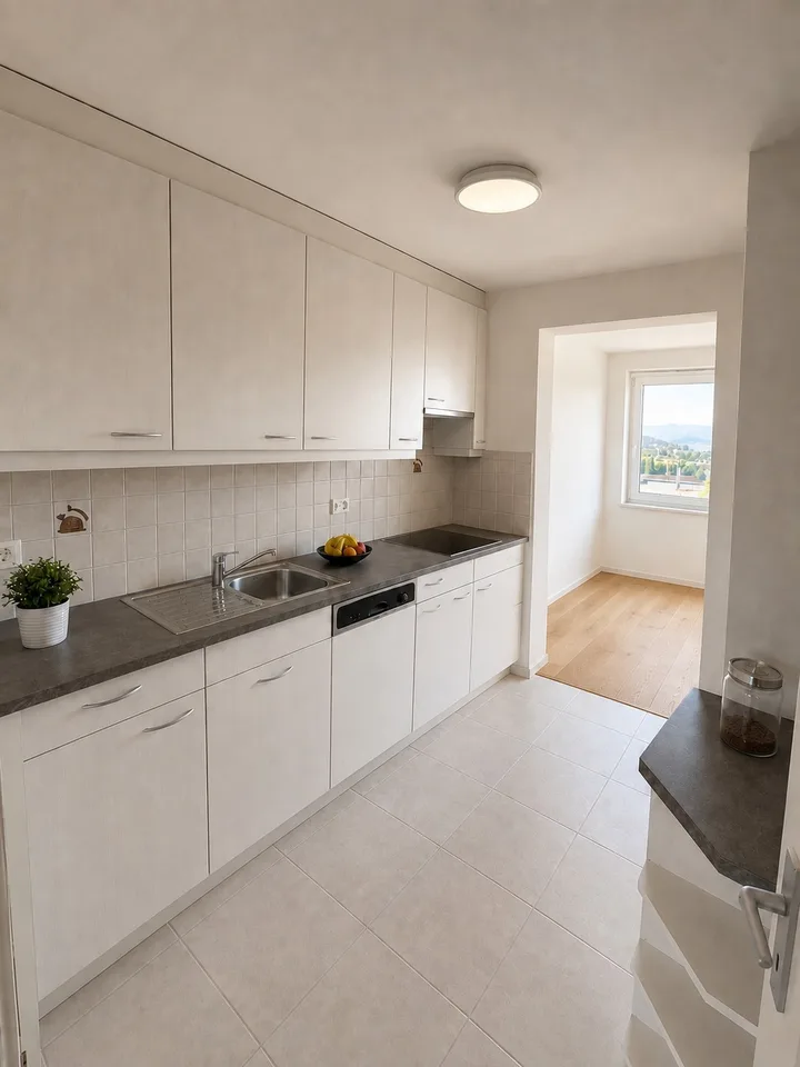 Renovated 3.5-room attic apartment with 38 m² terrace