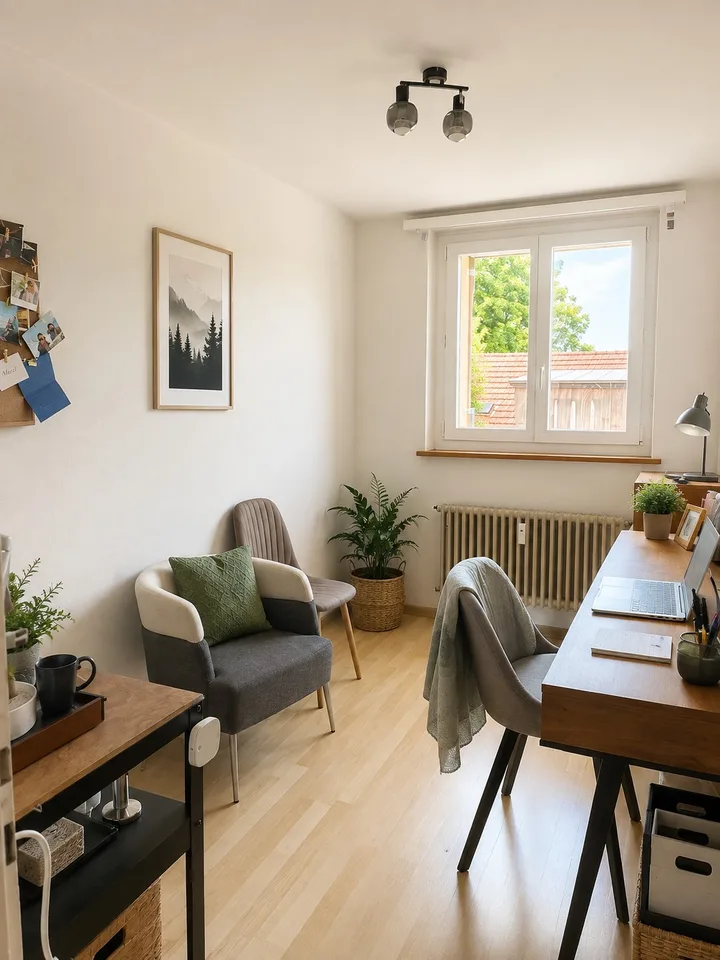 Helle 3-Zimmer-Wohnung mit Balkon und schöner Aussicht in Bottmingen