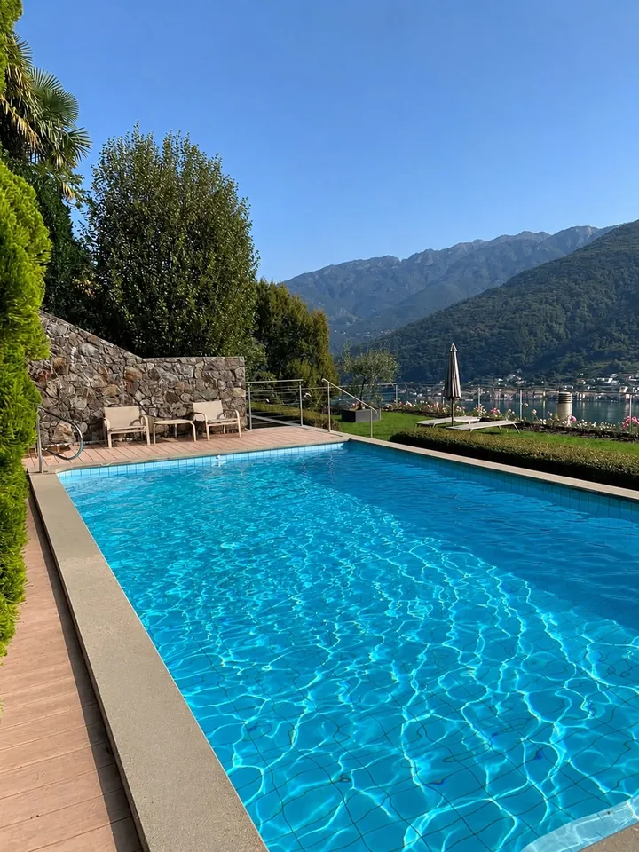 Exclusive luxury residence in Vico Morcote with a rooftop pool and the charm of Lake Lugano