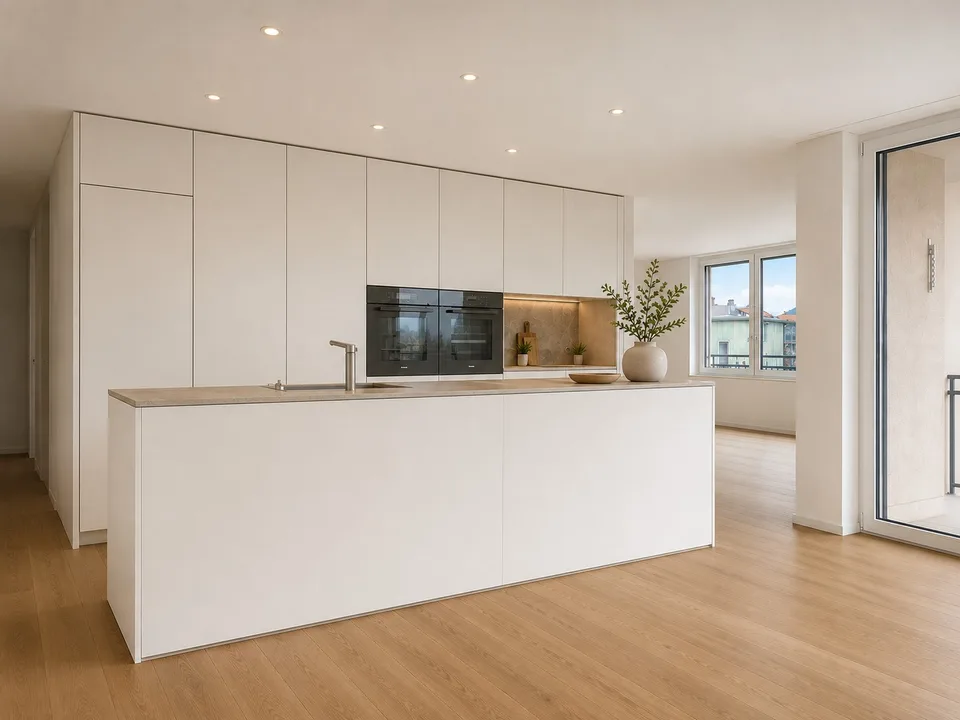 Erstbezug hochwertige 4.5-Zimmer-Wohnung im 1. OG mit Berg u. Seesicht
