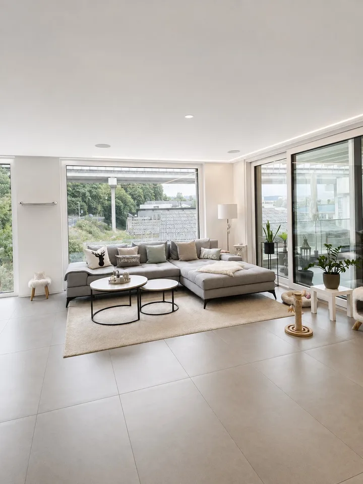Appartement en attique moderne 4,5 pièces avec terrasse spacieuse et standard de propriété de haute qualité