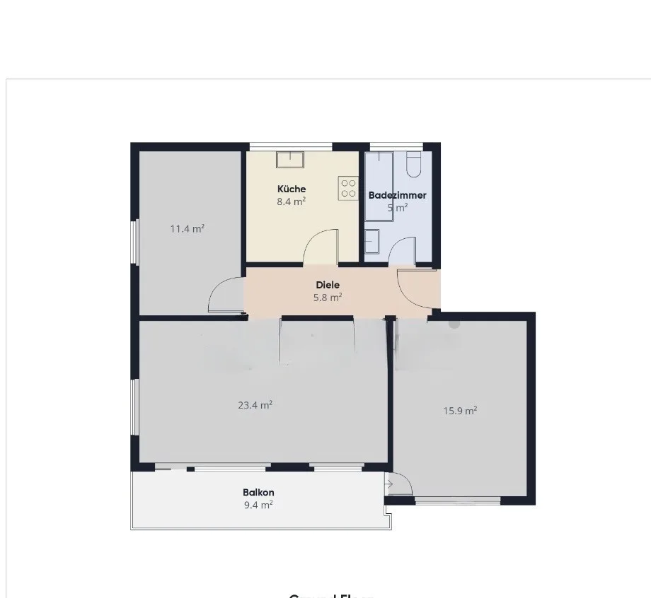 Attraktive 3.5-Zimmer-Wohnung mit 79.3 m2 in Full-Reuenthal