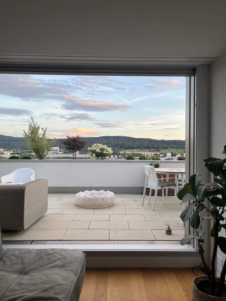 Terrassenwohnung 4,5 mit Ausblick neben Frankenthal Zürich mit 2 Terrassen von 50 und 24 Metern!