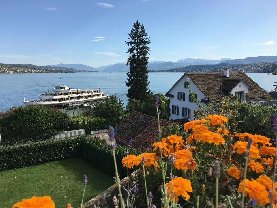Attikawohnung mit 180 Grad toller See- und Fernsicht in die Berge in Oberrieden - 4.5 Zimmer