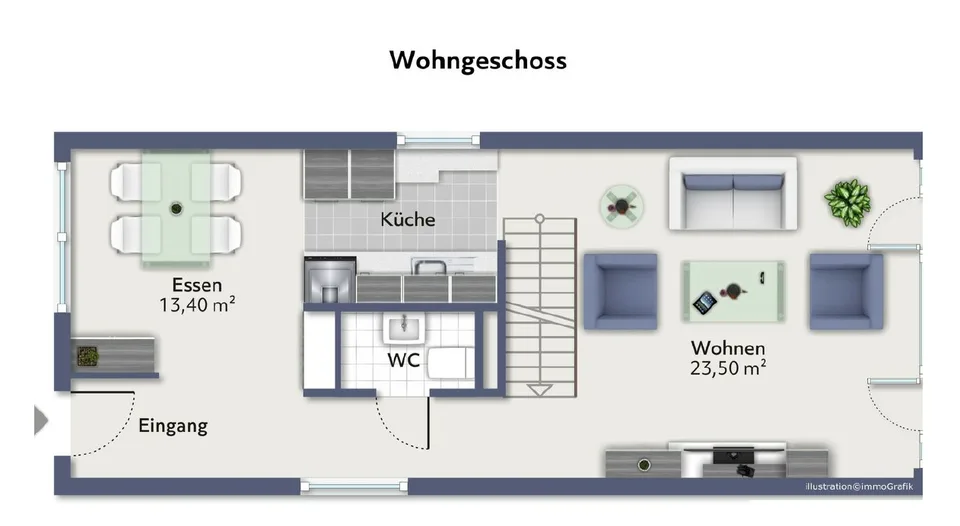 Spezielle 4 Zimmer Maisonette Wohnung mit Pool