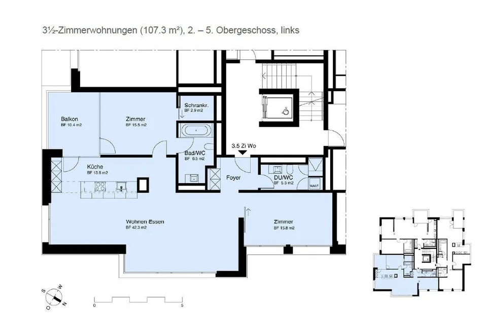 Grosszügige Wohnung im Herzen von Zürich Seefeld! – Foto 9 von 9