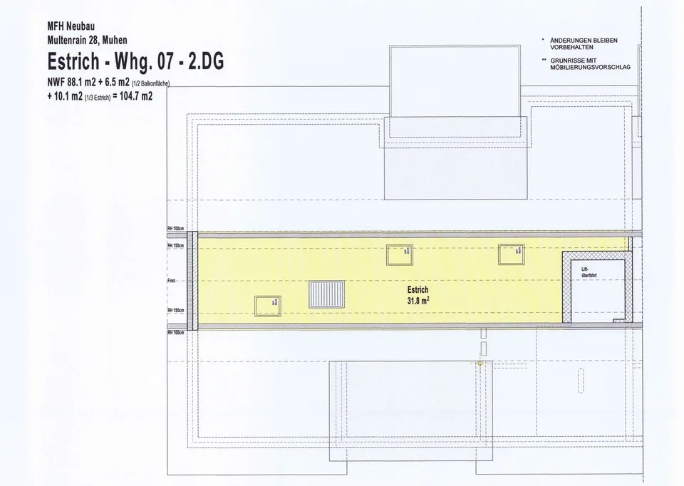 Helle moderne 4.5 Dachzimmerwohnung mit hochwertiger Ausstattung