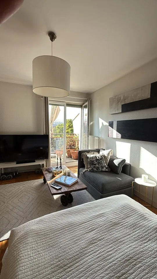 from 8.08.2026----- 31.08.2026 Grande chambre lumineuse tout confort plein sud balcon privatif calme absolu!