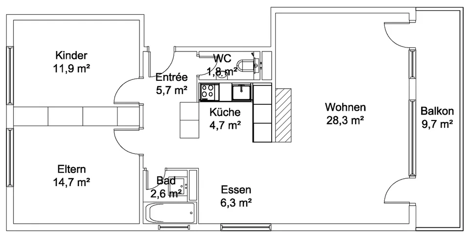 3,5-Zimmer-Wohnung in Moosseedorf – Foto 13 von 13