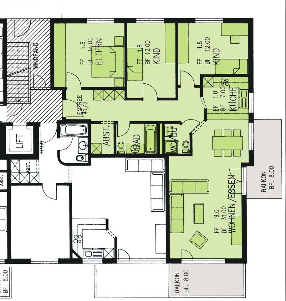 Quiet living and yet central near the train station
