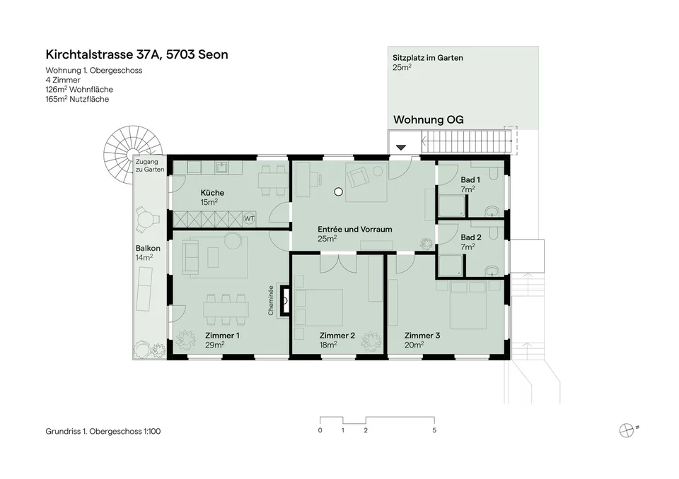 Kirchtalstrasse 37a, 5703 SEON - CHF 2’436 inkl. NK pro Monat