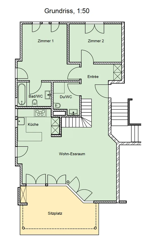 3.5 Zimmer, 87m2 - urbanes Wohnen, 5 min vom Bahnhof, trotzdem sehr ruhig
