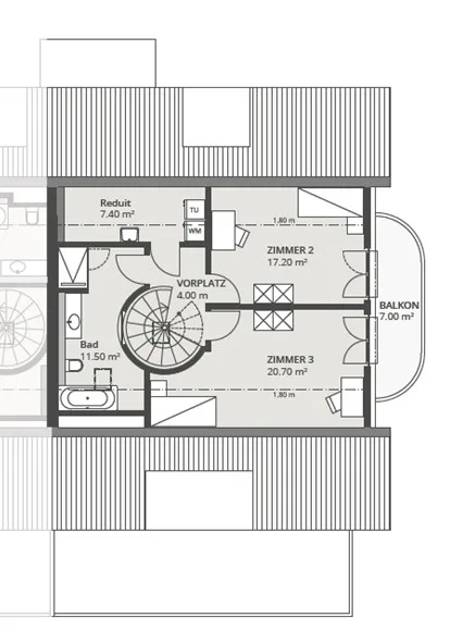 Moderne 4.5-Zimmer-Duplex-Wohnung in ruhiger Lage von Oberentfelden