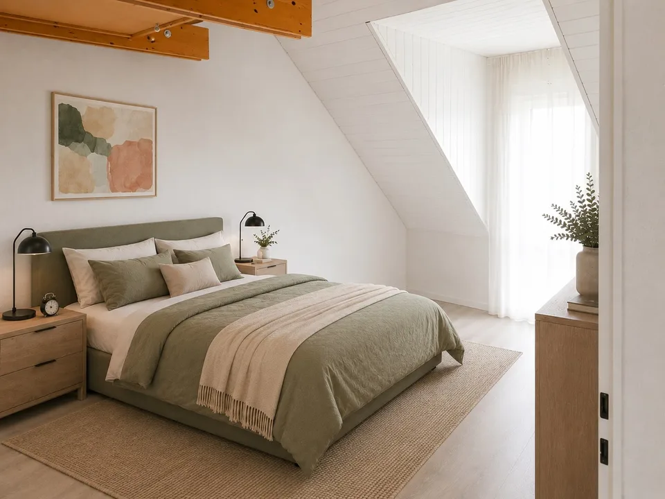 Charmante 4½-Zimmer-Dachwohnung mit sonniger Terrasse und viel Privatsphäre – Foto 4 von 20