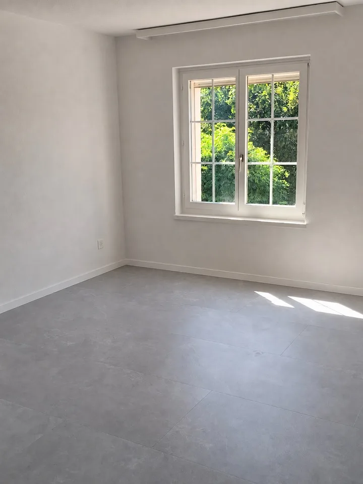 Appartement de 3½ pièces fraîchement rénové avec cheminée, balcon vitré et garage à Altnau TG