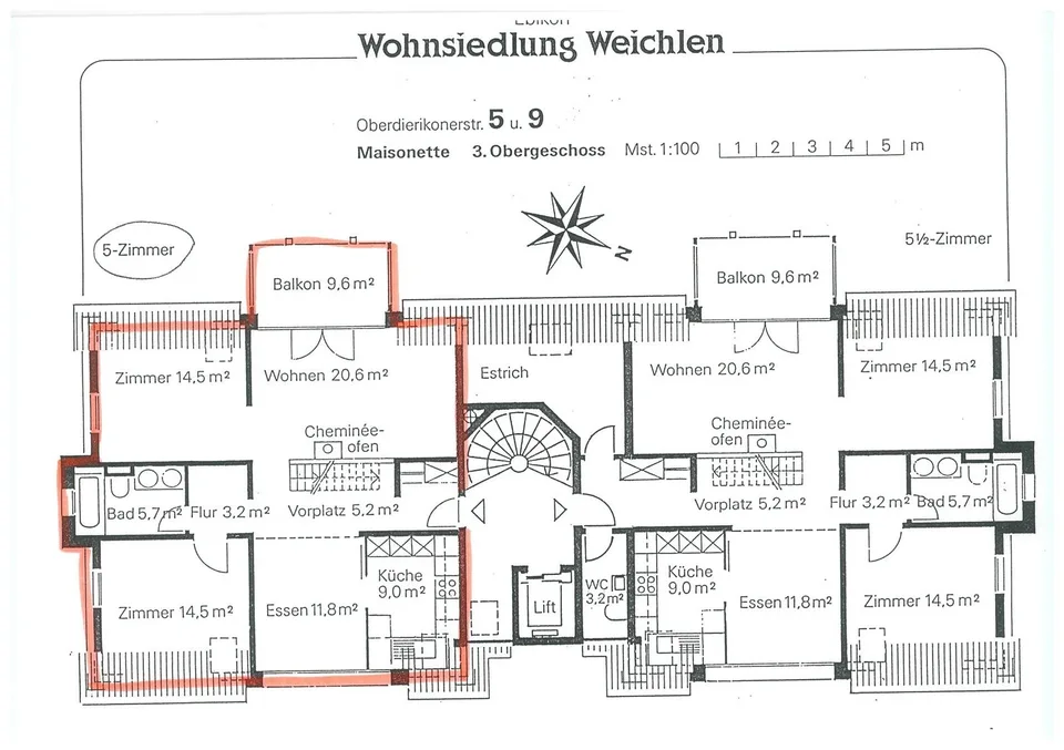 grosszügige 4 1/2 Zimmer-Maisonettewohnung