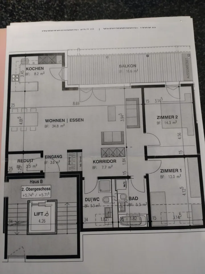 3.5 Zi 95m2 Wohnung in Holziken