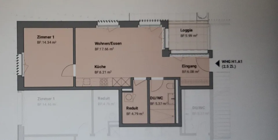 Helle 2,5-Zimmerwohnung Neubau mit Terrasse