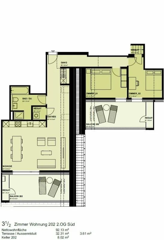 *Schöne, helle 3.5 Zimmer-Wohnung in Bettwiesen (TG) mit zwei sonnigen Balkonen*