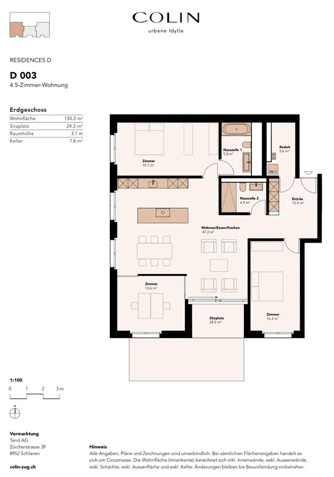 A modern 4.5-room apartment