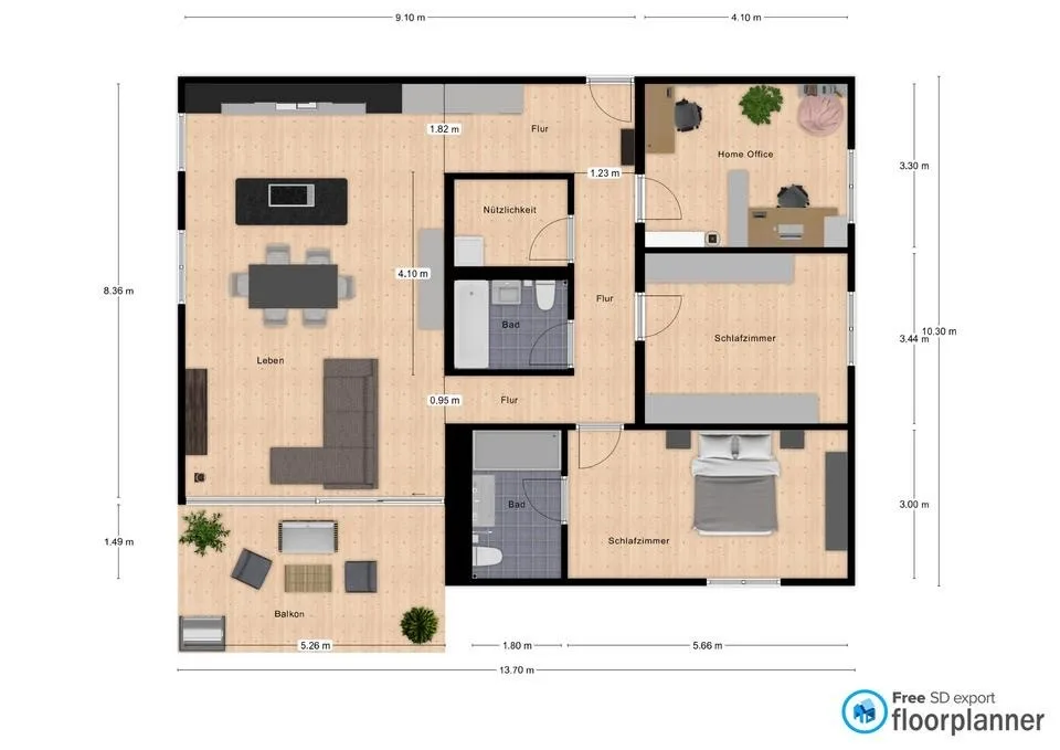 Moderne 4.5 Zh Wohnung mit Eigentumsstandard