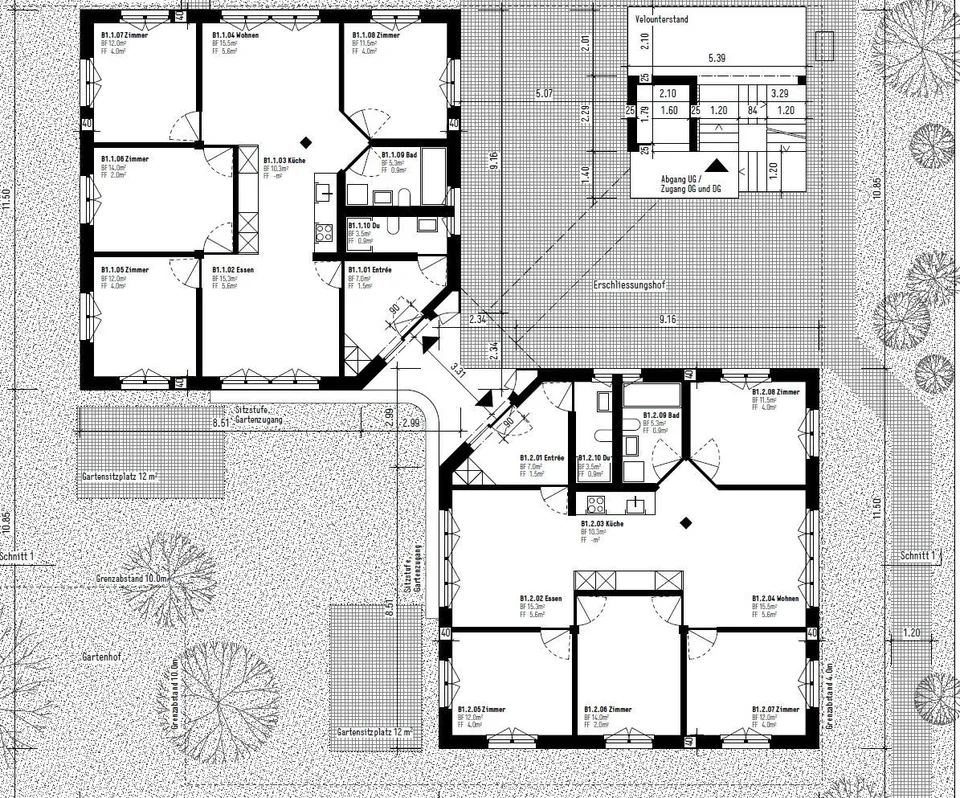 Helle 5.5-Zimmer-Wohnung mit Gartensitzplatz an ruhiger Lage