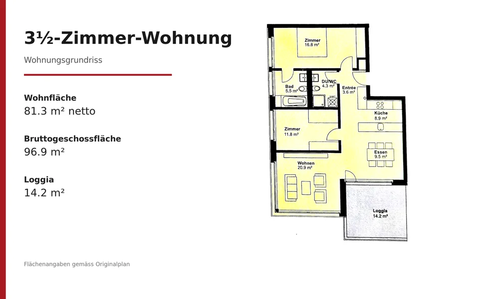 3.5 Zimmer Wohnung