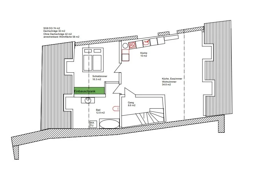2.5 Zimmer Altstadtwohnung für Einzelperson