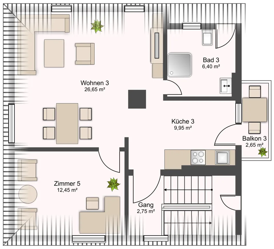 2,5 Zimmer-Whg mit Charme und Ausblick
