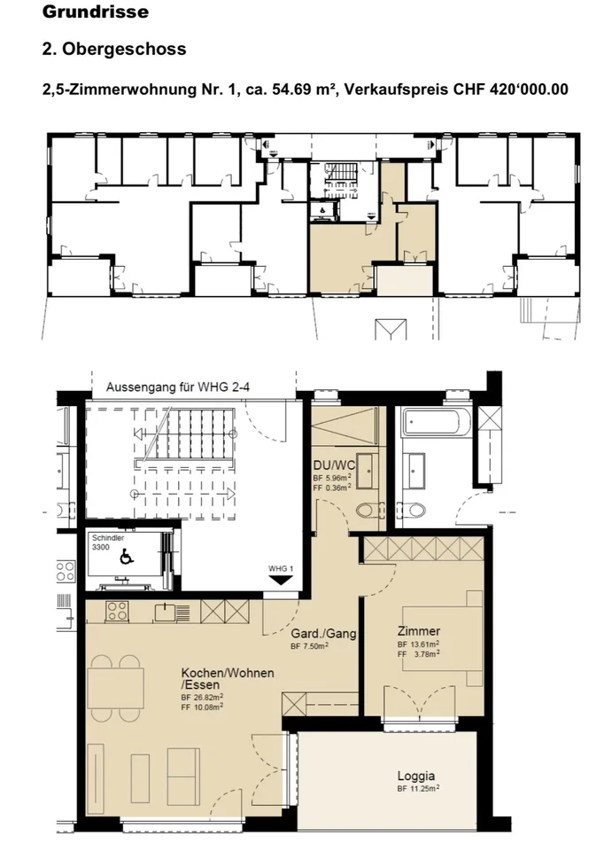 Moderne 2.5-Zimmer-Wohnung in Buchs ZH – Neubau 2024