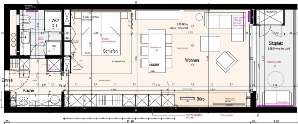 Grosse 1.5-Zi. Wohnung mit wunderschönem Aussicht, beim Wald